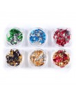 RIKONKA złoty srebrny czerwony Colorul Nail Art folia papierowa nieregularna aluminiowa naklejka do paznokci Manicure brokatowy 