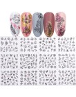 12 sztuk rosyjskie litery naklejki do paznokci naklejki wodne seksowna dziewczyna Transfer suwak Nail Art manicure z efektem tat