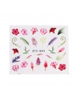 1pc woda paznokci naklejki kalkomania czarne kwiaty liść transferu paznokci dekoracje artystyczne suwak Manicure znak wodny foli