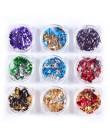 RIKONKA złoty srebrny czerwony Colorul Nail Art folia papierowa nieregularna aluminiowa naklejka do paznokci Manicure brokatowy 