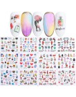 12 sztuk rosyjskie litery naklejki do paznokci naklejki wodne seksowna dziewczyna Transfer suwak Nail Art manicure z efektem tat
