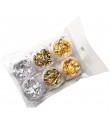 RIKONKA złoty srebrny czerwony Colorul Nail Art folia papierowa nieregularna aluminiowa naklejka do paznokci Manicure brokatowy 