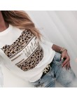 Kobiety cekiny z nadrukiem ust modna bluza jesień Leopard z długim rękawem frezowanie bluza z kapturem Lady z dekoltem w kształc