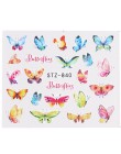 1 arkusze Hot Butterfly Bow wzory świecący gwóźdź Art Shinning Glitter Nail Art naklejki dekoracje Manicure narzędzia do tipsów 