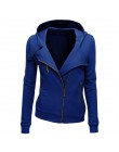 2019 moda bluzy bluzy damskie bluzy z długim rękawem kurtki bluza z kapturem na zamek błyskawiczny Jumper płaszcz znosić bluzy h