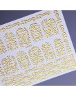 1 sztuk złota brązujący 3D naklejka do paznokci kwiat metaliczny wklej piękno paznokci dekoracje artystyczne Manicure Nails nakl