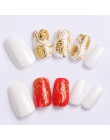1 sztuk złota brązujący 3D naklejka do paznokci kwiat metaliczny wklej piękno paznokci dekoracje artystyczne Manicure Nails nakl