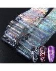 10 sztuk holograficzne naklejki foliowe na paznokcie polski naklejki transferu gwiaździste niebo laserowe suwaki przezroczyste p
