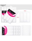 Lot 10 paczek formularz przewodnik naklejki porady projekt naklejka francuski Manicure Nail Art Fringe DIY Salon nowy szablon hu