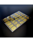 108 sztuk 3D naklejki na paznokcie foliowym kwiatem suwak projekt dla paznokci suwaki paznokcie naklejki Manicure złoty suwak do