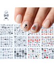 12 typ paznokci woda naklejka czarny Coloful abstrakcyjny obraz woda transfer naklejka do paznokci dekoracja do Manicure styl na