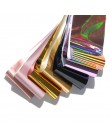 7 kolorów/zestaw folie do paznokci Laser AB kolory płatki błyszczące naklejki transferowe Design Tip zdobienie paznokci dekoracj