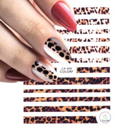1 sztuk 3D naklejki do paznokci Leopard samoprzylepne Sexy wzory kobiety suwak naklejki do paznokci dekoracje artystyczne Manicu