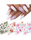10 sztuk naklejki foliowe na paznokcie polski naklejki Mix Rose Flower folia transferowa Nails naklejka suwaki na zdobienie pazn