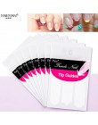 Lot 10 paczek formularz przewodnik naklejki porady projekt naklejka francuski Manicure Nail Art Fringe DIY Salon nowy szablon hu