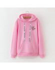 Zimowe nowe bluzy damskie Harajuku jaskrawym nadrukiem jednorożec dorywczo luźna bluza damska płaszcz bluza z kapturem ciepła pl