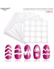 Lot 10 paczek formularz przewodnik naklejki porady projekt naklejka francuski Manicure Nail Art Fringe DIY Salon nowy szablon hu