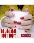 14 wskazówek/arkusz Beauty Nail Art naklejki pełna pokrywa naklejki okłady dekoracje DIY Manicure suwak winyle do paznokci gwoźd