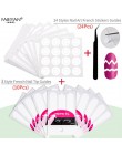 Lot 10 paczek formularz przewodnik naklejki porady projekt naklejka francuski Manicure Nail Art Fringe DIY Salon nowy szablon hu