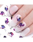 1 sztuk naklejka do paznokci motyl kwiat woda Transfer naklejka suwaki do zdobienie paznokci dekoracje Manicure z efektem tatuaż