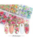 10 sztuk naklejki foliowe na paznokcie polski naklejki Mix Rose Flower folia transferowa Nails naklejka suwaki na zdobienie pazn