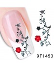 1 arkusze DIY wzory kobiety eleganckie naklejki do paznokci naklejki czerwony motyl krawat naklejki łatka francuski wskazówka st