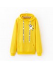 Zimowe nowe bluzy damskie Harajuku jaskrawym nadrukiem jednorożec dorywczo luźna bluza damska płaszcz bluza z kapturem ciepła pl