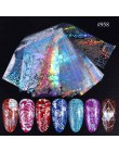 10 sztuk holograficzne naklejki foliowe na paznokcie polski naklejki transferu gwiaździste niebo laserowe suwaki przezroczyste p