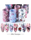 10 sztuk naklejki foliowe na paznokcie polski naklejki Mix Rose Flower folia transferowa Nails naklejka suwaki na zdobienie pazn
