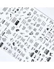 12 sztuk/zestaw rosyjski list seksowna dziewczyna woda naklejki Nail naklejka artystyczna zestaw motyl liście do Manicure Nail A