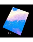 4 sztuk 6*8cm 3D do paznokci dekoracje artystyczne płomień naklejka do paznokci folia srebrny złoty projekty transferu wody nakl