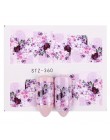 1 arkusz woda Transfer kobiety pełna naklejka na pokrywę paznokci naklejki ozdobne Nail Art Beauty fioletowa róża ozdoby polerow