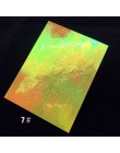 4 sztuk 6*8cm 3D do paznokci dekoracje artystyczne płomień naklejka do paznokci folia srebrny złoty projekty transferu wody nakl