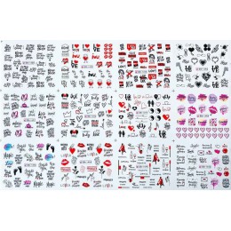 12 typ paznokci woda naklejka czarny Coloful abstrakcyjny obraz woda transfer naklejka do paznokci dekoracja do Manicure styl na
