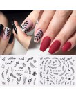 1 sztuk naklejka do paznokci motyl kwiat woda Transfer naklejka suwaki do zdobienie paznokci dekoracje Manicure z efektem tatuaż