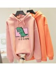Plus rozmiar Harajuku bluza z kapturem kobiety dinozaur bluzy z nadrukiem bluza kawaii 2020 wiosna jesień swobodna, z kapturem s