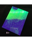 4 sztuk 6*8cm 3D do paznokci dekoracje artystyczne płomień naklejka do paznokci folia srebrny złoty projekty transferu wody nakl