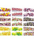 1 arkusz woda Transfer kobiety pełna naklejka na pokrywę paznokci naklejki ozdobne Nail Art Beauty fioletowa róża ozdoby polerow