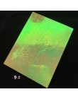 4 sztuk 6*8cm 3D do paznokci dekoracje artystyczne płomień naklejka do paznokci folia srebrny złoty projekty transferu wody nakl