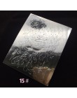 4 sztuk 6*8cm 3D do paznokci dekoracje artystyczne płomień naklejka do paznokci folia srebrny złoty projekty transferu wody nakl