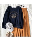 Mooirue kaczątko haft kobiety bluza luźne duża, w stylu Harajuku bluza swetry na jesień