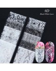 10 sztuk kolorowe kwiaty naklejki na paznokcie folia transferu Starry Sky letnie suwaki do Manicure paznokci naklejki ozdobne de