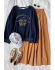 Mooirue kaczątko haft kobiety bluza luźne duża, w stylu Harajuku bluza swetry na jesień