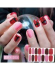 14 wskazówek/arkusz Beauty Nail Art naklejki pełna pokrywa naklejki okłady dekoracje DIY Manicure suwak winyle do paznokci gwoźd