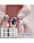 14 wskazówek/arkusz Beauty Nail Art naklejki pełna pokrywa naklejki okłady dekoracje DIY Manicure suwak winyle do paznokci gwoźd