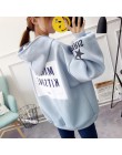 EACHIN marka kobiet bluzy damskie z długim rękawem bluza z kapturem list drukuj bluza dresowa jesień odzież sportowa
