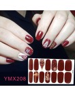14 wskazówek/arkusz Beauty Nail Art naklejki pełna pokrywa naklejki okłady dekoracje DIY Manicure suwak winyle do paznokci gwoźd