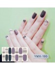 14 wskazówek/arkusz Beauty Nail Art naklejki pełna pokrywa naklejki okłady dekoracje DIY Manicure suwak winyle do paznokci gwoźd