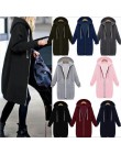Plus rozmiar ponadgabarytowych bluzy bluza bluzy z kapturem na zamek długa kurtka damska płaszcz 2019 kieszenie Zip Up bluzy wie