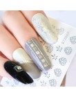 24 sztuk Mix wzory Bling Bling Rainbow naklejki 3D naklejka do paznokci DIY piękno folie Nail Art manicure polerowanie Gel Decor